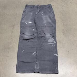 Vintage Carhartt Cargo Pants Mens 30x30 Gray Relaxed Fit Distressed Workwear Y2K